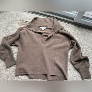 Saltwater LUXE Taupe Cowl Neck Sweater